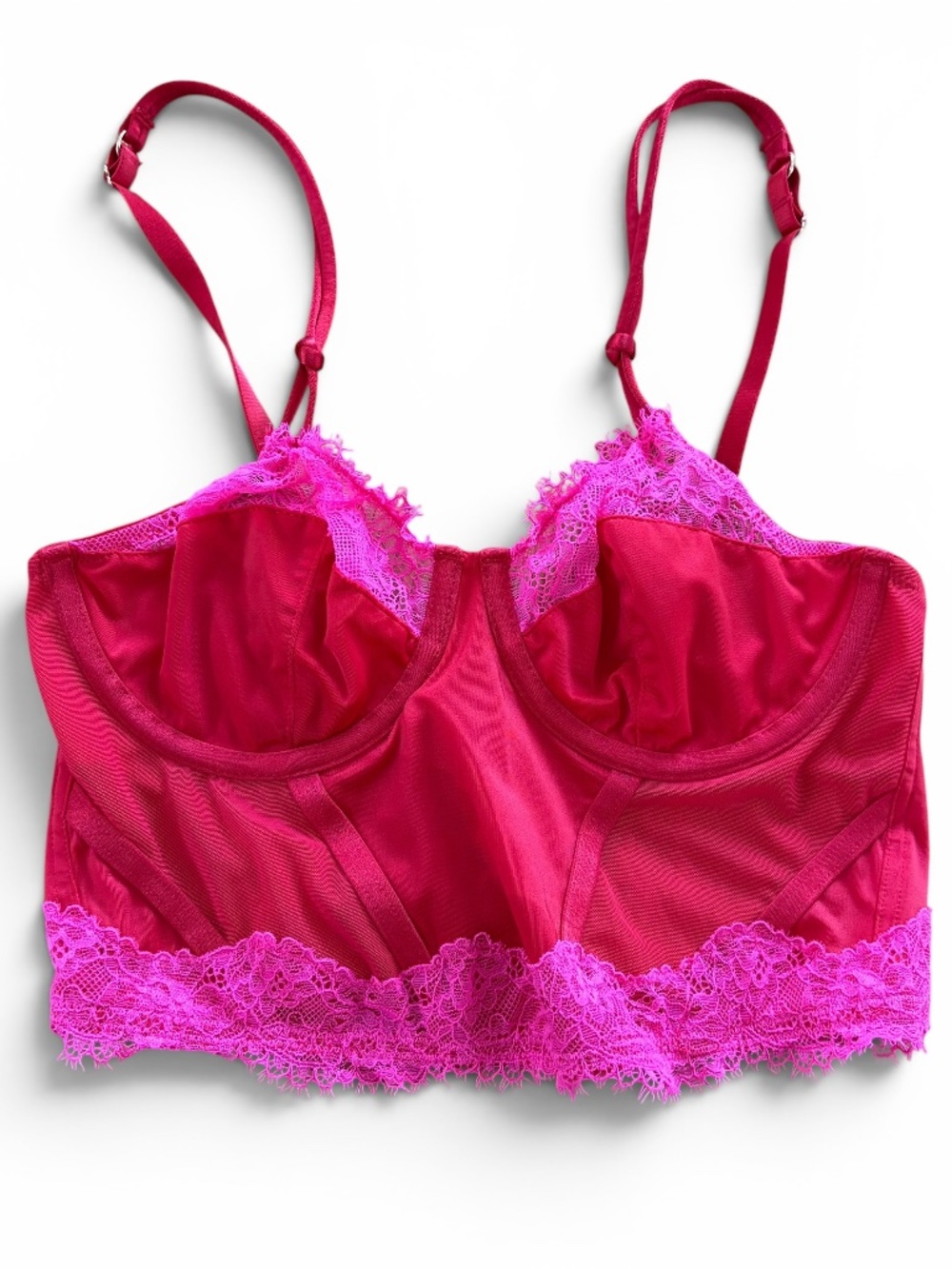 Auden Red Pink Lace Bralette